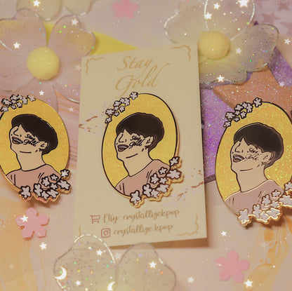 DISCOUNTED - Stay Gold - Yoongi Enamel Pin