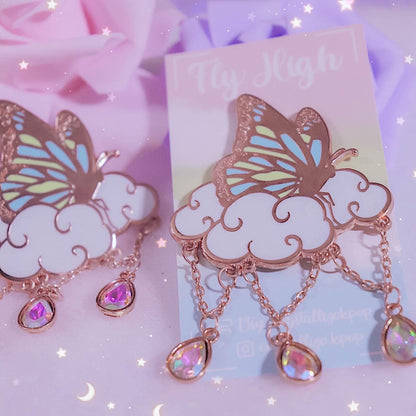 Fly High Enamel Pin
