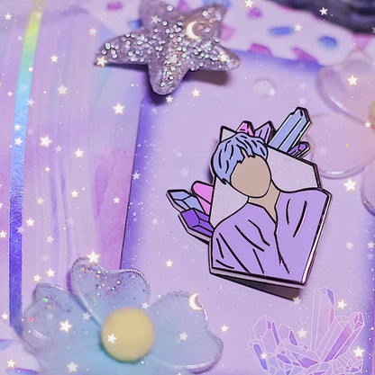 DISCOUNTED Crystallized Bangtan - Yoongi Enamel Pin