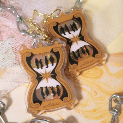 New World Glitter Shaker Keychain