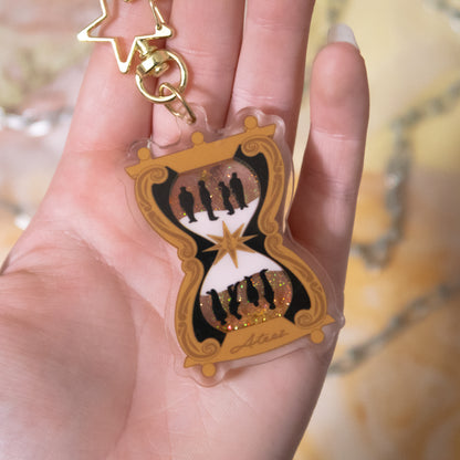 New World Glitter Shaker Keychain
