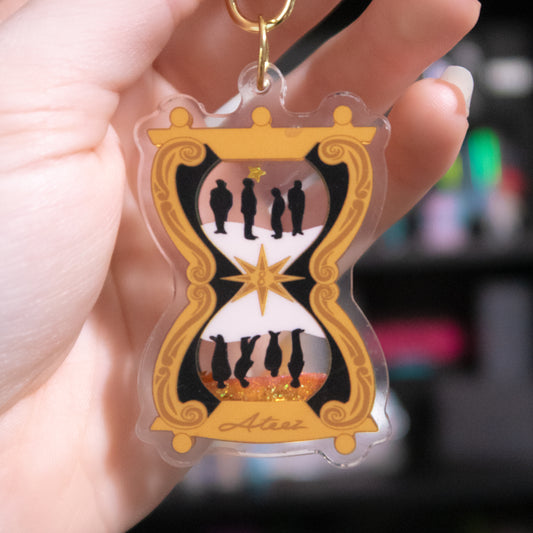 New World Glitter Shaker Keychain