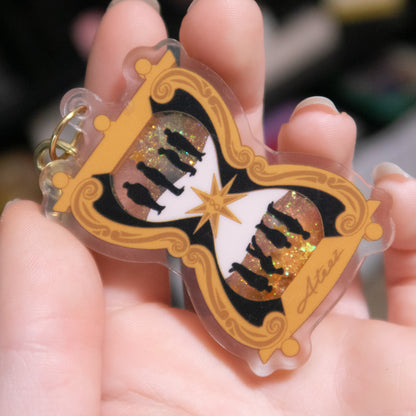 New World Glitter Shaker Keychain