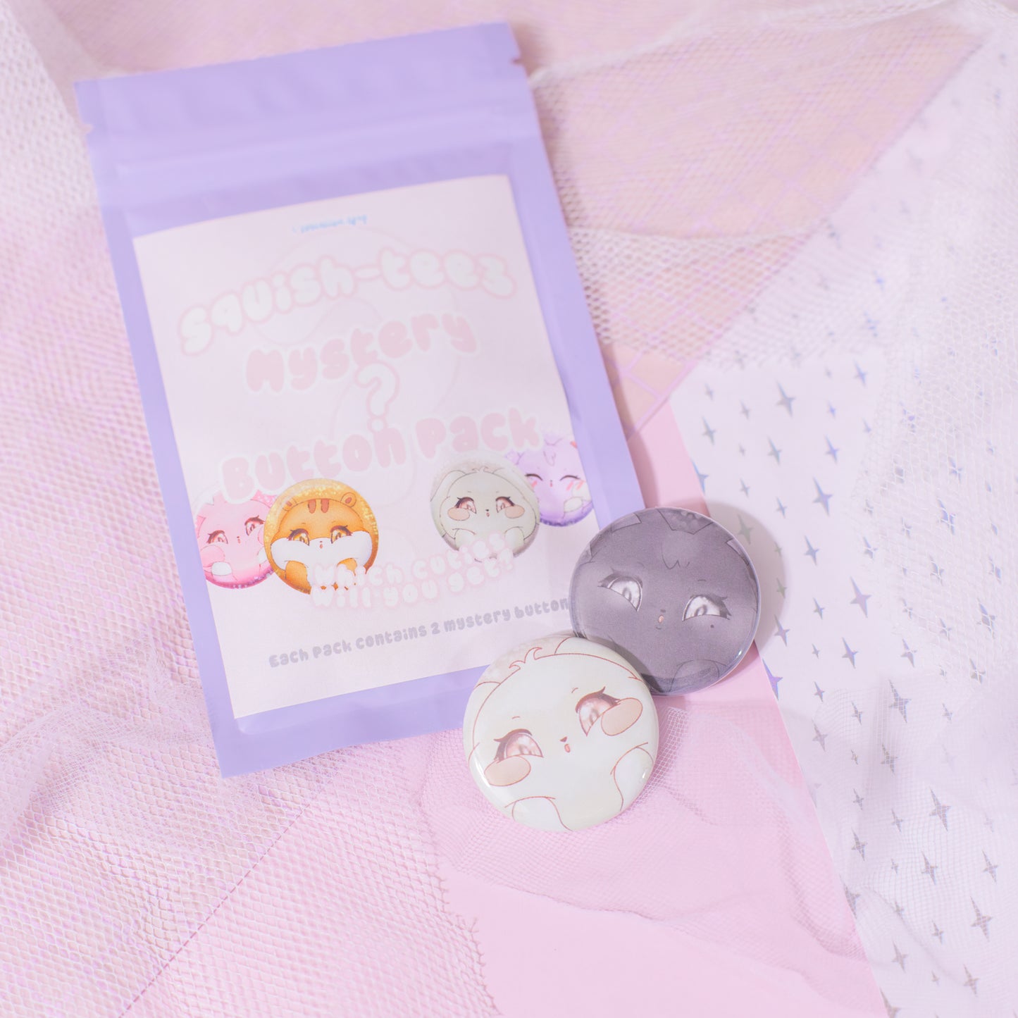 Squish-teez Mystery Button Pack