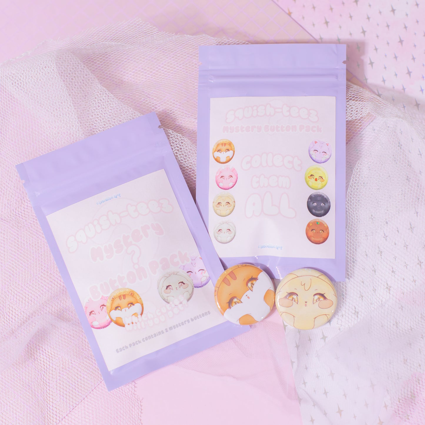 Squish-teez Mystery Button Pack