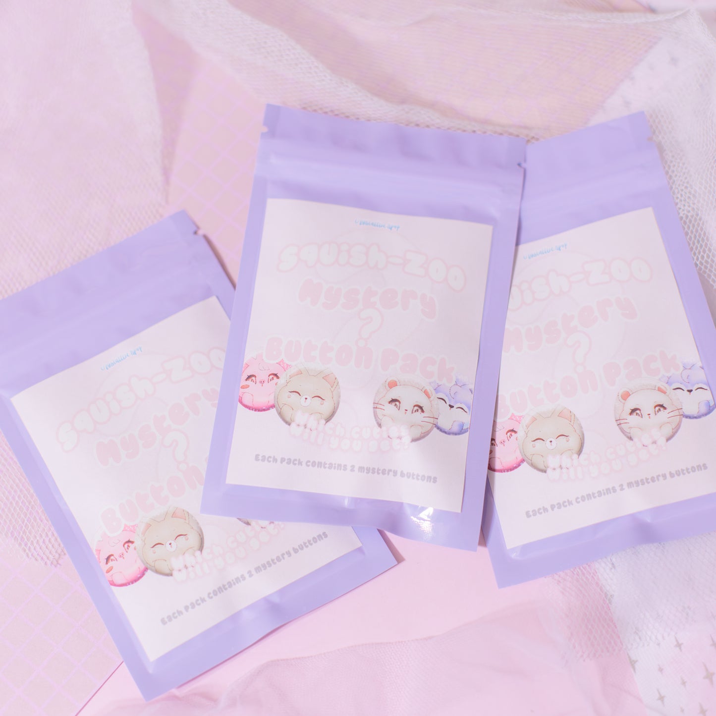 Squish-zoo Mystery Button Pack