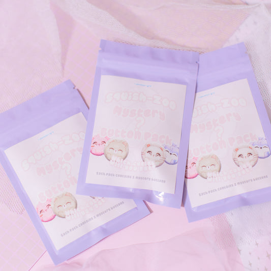 Squish-zoo Mystery Button Pack