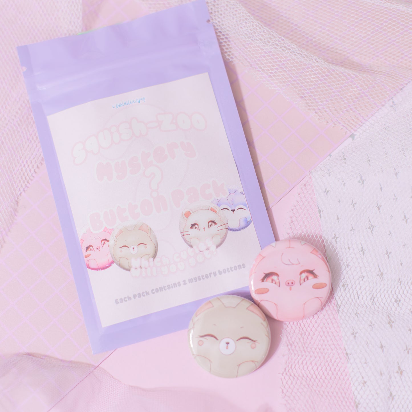 Squish-zoo Mystery Button Pack
