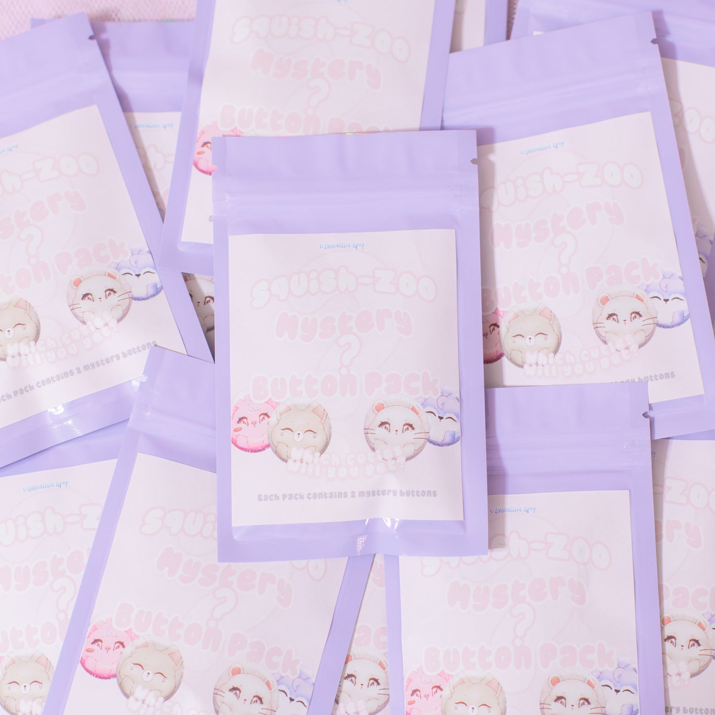 Squish-zoo Mystery Button Pack