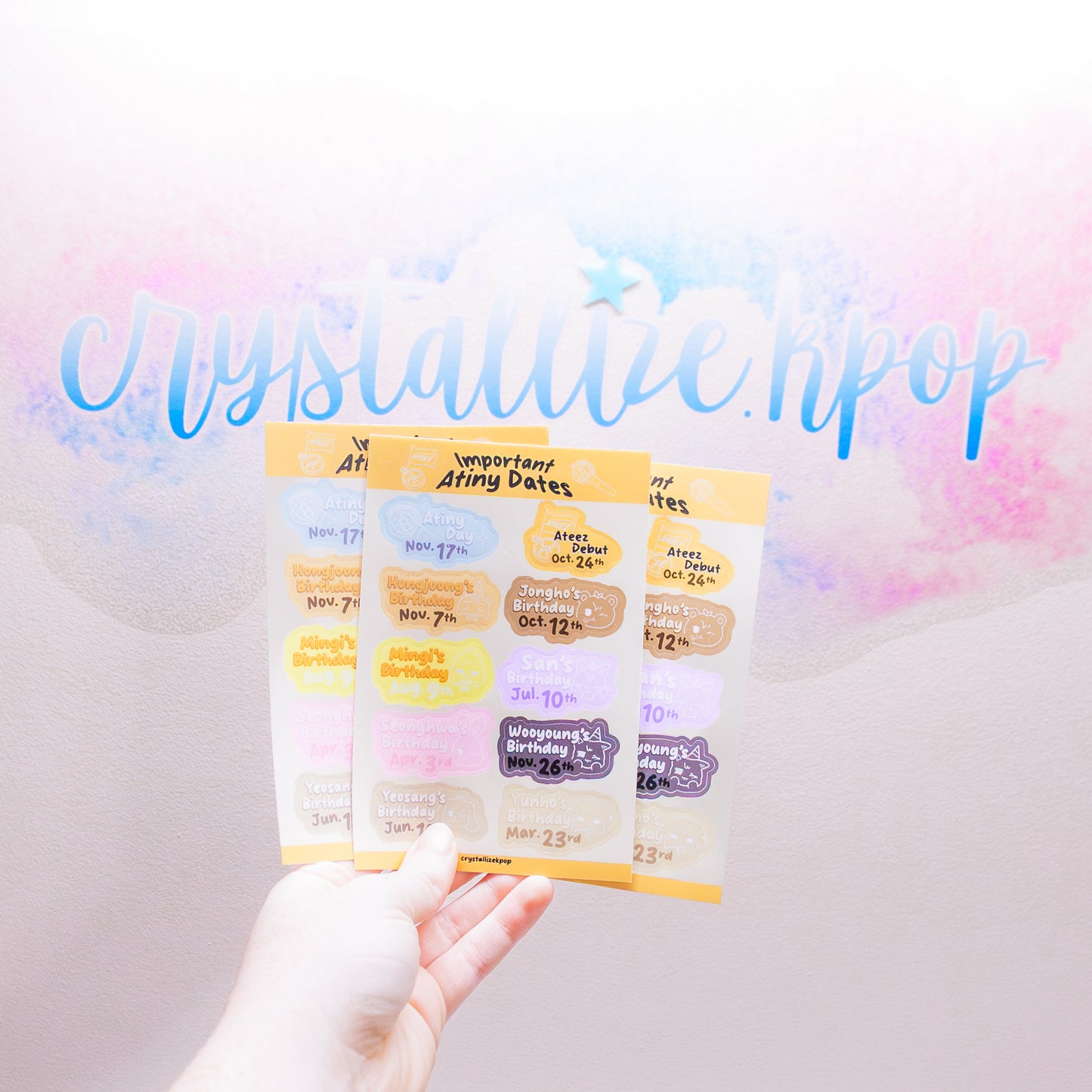 Important Atiny Dates Sticker Sheet