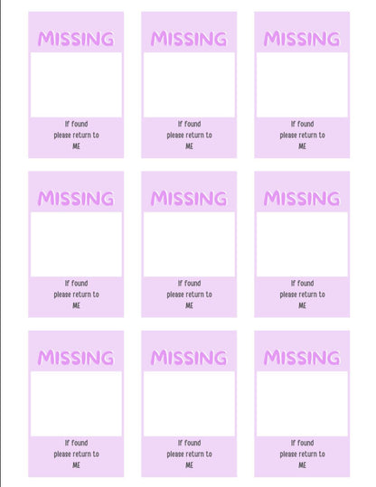 Missing Photocard Place Holder - DIGITAL DOWNLOAD | Purple