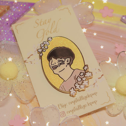 DISCOUNTED - Stay Gold - Yoongi Enamel Pin